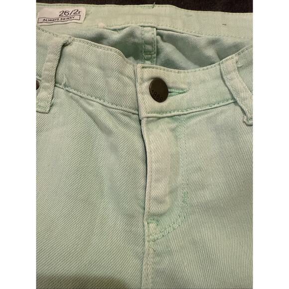 GAP Always Skinny Women's Stretch Denim Jeans Mint Green Size 26/2 - Picture 9 of 16